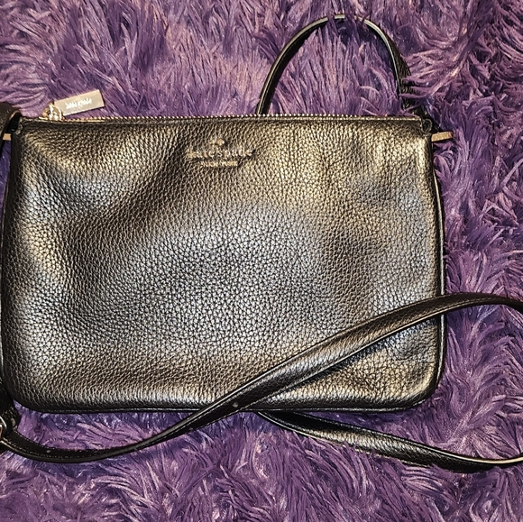 Kate Spade Pebbled Black Leather Crossbody Bag - Picture 1 of 5